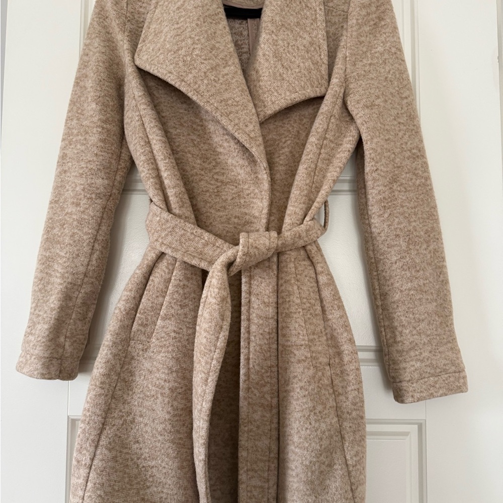 Women's Tan Belted Coat